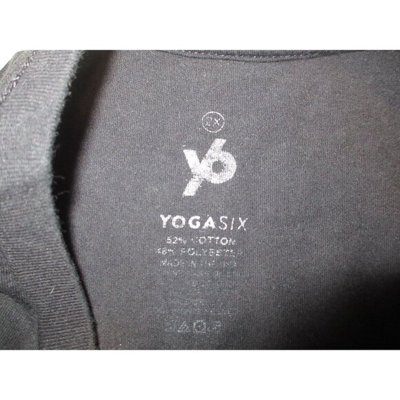 Theres No Place Like Om YogaSix Softstyle Black Tee Unisex XL 52% Cotton 48% Pol - Picture 5 of 5